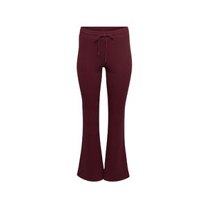 Nouveauté : Pantalons de survêtement évasés pour femmes, de haute qualité, impression personnalisée, respirants, couleur bordeaux. - Product Image 1