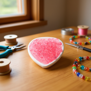 ILAN Abalorios Redondos de 8mm Color Rosa para la Creación de Joyas - Product Image 3