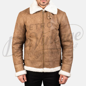 Blouson Premium Homme en Daim Marron avec Doublure en Fausse Fourrure Chaude, Style Motard, Manteau d'Hiver en Daim, Veste Extérieure Élégante en Polaire - Product Image 1