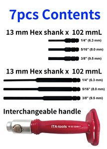7pcs/set Industrial <b>DIY</b> Hex Shank Interchangeable Pin Punch OEM ODM - Product Image 3