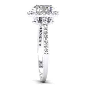 Anillo de Moissanita de 1.97 Quilates con Certificado REYES GRA, Plata de Ley 925, Chapado en Oro Blanco de 14K, Joyería Fina para Compromiso y Boda - Product Image 3