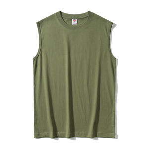 Men's <b>Black</b> Sleeveless Crew Neck <b>Tank</b> <b>Top</b> 100% Cotton Loose Fit Solid Knitted Casual Wear - Product Image 6