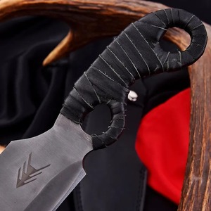 Couteau de chasse à lame fixe en acier inoxydable avec manche en bois, épaisseur 0,6 mm, OEM disponible pour une utilisation en extérieur - Product Image 5