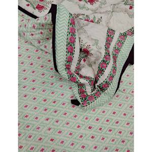 Edredón Reversible de Algodón 100% con Estampado Floral Hecho a Mano, Estilo Vintage, Ecológico, para Cama Doble - Product Image 1