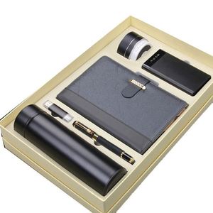 Luxury Red Color 6 in 1 Power Bank Speaker <b>Journal</b> Notebook and Pen Gift Stationery Gift Set - Product Image 4