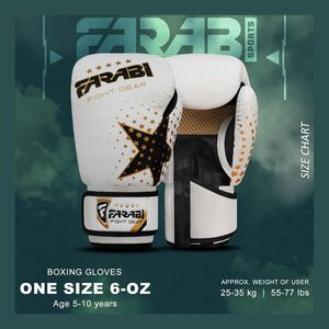 Guantes de Boxeo Farabi para Niños al por Mayor, de Cuero PU, con Logotipo Personalizado, para Entrenamiento y Sparring, con Cierre de Velcro, Premium, Medios Dedos - Product Image 6