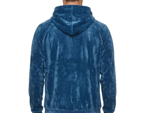 Oversized Men's <b>Velour</b> Hoodies Plush Velvet Pullover Soft Touch Hooded <b>Sweatshirt</b> Relaxed Fit Custom Logo Wholesale Supplier OEM - Product Image 2