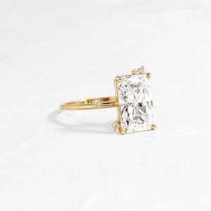 IGI/GIA Lab Grown Cut Diamond Vintage 14K Anillo de boda/compromiso amarillo Unisex Oro blanco fino para fiesta de aniversario-Worthy - Product Image 2