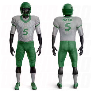 ชุดยูนิฟอร์มอเมริกันฟุตบอลคุณภาพพรีเมียมแบบกำหนดเอง ชุดทีมอเมริกันฟุตบอลแบบสั่งทำพิเศษเต็มรูปแบบ พร้อมลายพิมพ์แบบซับลิเมชั่นเพื่อประสิทธิภาพสูง - Product Image 1