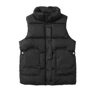 Gilet matelassé à capuche pour homme, en toile, sans manches, coupe-vent, résistant à l'eau, veste d'extérieur pour l'hiver - Product Image 4