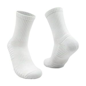 <b>Brown</b> Crew Sporty Solid Arch Support Sports <b>Socks</b> Knitted Cotton Blend Breathable Ribbed for Daily Casual Cycling Training - Product Image 2