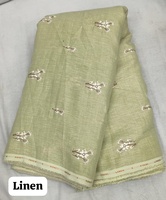 Tissu brodé en lin de qualité supérieure, artisanal, ethnique, pour femmes, conçu par des designers, pour fêtes et mariages, vente en gros, OEM, exportateur, fournisseur Inde