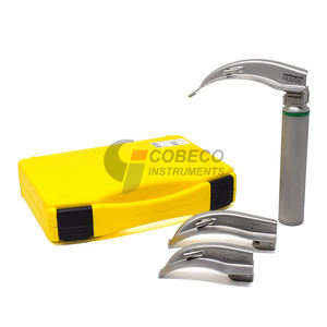 Ensemble complet de laryngoscopes pédiatriques et néonatals avec lames droites et courbées de plusieurs tailles pour nourrissons - Product Image 2