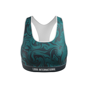Custom Racerback Sports <b>Bra</b> With Removable Pads Moisture Wicking Fitness Activewear Wholesale Supplier OEM Factory - Product Image 4