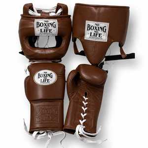 ชุดอุปกรณ์ชกมวยแบบสั่งทำพิเศษ No Boxing No Life สำหรับมืออาชีพ พร้อมนวม ป้องกันศีรษะ และอุปกรณ์ป้องกันอวัยวะเพศ สำหรับผู้ใหญ่และศิลปะการต่อสู้ - Product Image 2