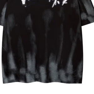 T-shirt en coton ciré 300 GSM 100 % coton pour homme, coupe ample, style vintage tendance, avec logo personnalisé et impression sérigraphiée - Product Image 2