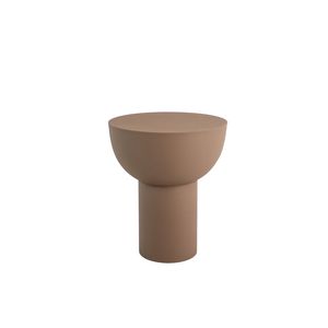 Table d'appoint contemporaine en fer cannelé, tabouret de jardin en métal résistant aux intempéries, table basse ronde polyvalente pour la décoration intérieure - Product Image 3