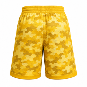 Shorts en maille en gros 100 % polyester pour la course, la gym et le fitness – Shorts de basketball respirants personnalisés pour hommes - Product Image 2
