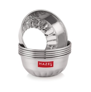 Bols mélangeurs en acier inoxydable de 220 ml chacun, katoras en acier pour servir des collations et une utilisation en cuisine, bols en acier inoxydable durables pour un usage quotidien - Product Image 1