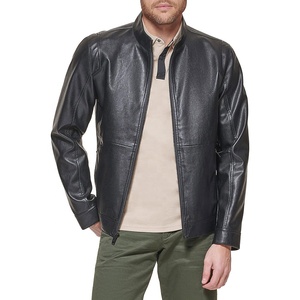 Chaqueta cortavientos de cuero para hombre, chaqueta Original de moda informal de piel de vaca Unisex de alta calidad personalizada para hombre - Product Image 5