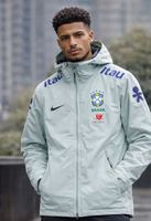 Veste coupe-vent légère à manches longues et col rond, imprimée sur mesure, pour activités de plein air, style football, taille 'L', toutes saisons, Brésil