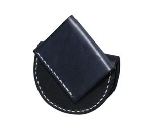 Pochette en cuir véritable avec logo personnalisé, style historique, fermeture à bouton, poignée souple Royal Enfield Percussion, camping - Product Image 4