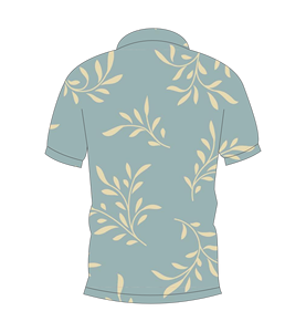 เสื้อโปโลผู้ชายพิมพ์ลายใบไม้สีเขียวเซจแขนสั้นลำลองแฟชั่นฤดูร้อน - Product Image 5