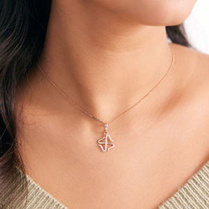 Colgante de Diamante Geométrico Abstracto de Moda para Mujer en Oro de 10K, 14K, 18K y Plata de Ley 925, 935 - Product Image 2