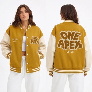 Veste de sport personnalisée jaune moutarde, veste de sport jaune moutarde pour femme, vente en gros de vestes de sport - Product Image 1