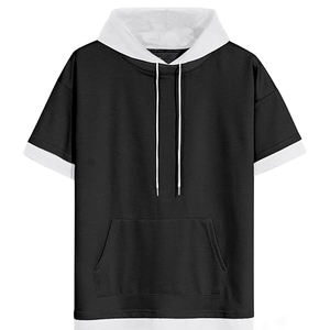 Customizable Breathable Digital Printing <b>Short</b> <b>Sleeve</b> Sports Gym <b>Hoodies</b> 100%Polyester Men Athletic Vest Dry Fit Gym <b>Hoodies</b> - Product Image 3