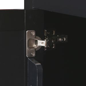 Carrello da Cucina Pieghevole con 5 Ruote, Piano in Legno di Gomma, Ante e Ripiani Interni, Isola da Cucina - Product Image 6