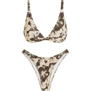 Conjunto de Bikini Floral Tropical para Mujer, Traje de Baño de Dos Piezas con Relleno Push-Up, Sexy, Cintura Alta, Ropa de Playa 2026 - Product Image 2