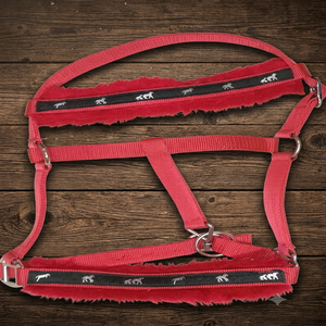 Harnais pour chevaux en nylon souple et résistant, réglables, avec rembourrage en fourrure de vison et accessoires en laiton - Product Image 6