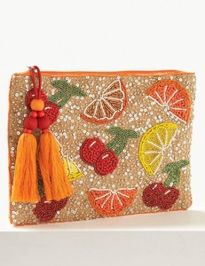 กระเป๋าซิปประดับเลื่อมรูปดาวทำมือ สีแดง ขาว น้ำเงิน พร้อมพู่ห้อย รูปทรงสี่เหลี่ยมผืนผ้า ของขวัญงานฝีมือ - Product Image 5