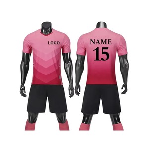 Conjunto de Camiseta de Fútbol Sublimada para Hombre, Cuello en V, Manga Corta, Color Degradado, Absorbe la Humedad, Ropa Deportiva para Todas las Temporadas - Product Image 2