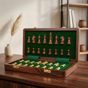 ILAHI's Eco-Friendly Rustic Polished Rectangle <b>Chess</b> <b>Board</b> Game 100% Handmade Pure Wood Animal/Love Style Customized Size <b>Chess</b> - Product Image 3