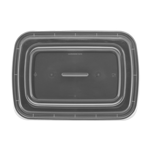 42oz Rectangular Microwaveable <b>Container</b> with <b>Lid</b>, 150 Sets (50/6) - Product Image 2