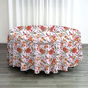 Best Price <b>Round</b> Table Cloth Cotton Hand Block Printed Designer Pure Cotton <b>Tablecloths</b> for Sale at Best Price - Product Image 1