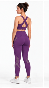 Conjunto de Yoga para Mujer, Sujetador Deportivo Acolchado, Leggings de Cintura Alta, Dos Piezas, Suave como la Mantequilla, Elástico en Cuatro Direcciones, Ropa Deportiva para Gimnasio y Entrenamiento - Product Image 4