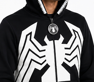 Sweat-shirt à capuche de luxe noir pour homme, coupe oversize, en coton épais, style streetwear hiver, chaud et tendance - Product Image 5