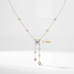 Collar con Colgante de Diamante Cultivado en Laboratorio, Plata de Ley 925, Cadena de Oro, Collar Solitario para Mujer, Joyería Elegante para Regalo - Product Image 2