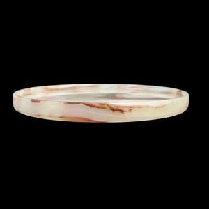 Plateau rond en onyx vert clair, bol décoratif en pierre naturelle, bol en onyx de luxe fait à la main, fournisseur en gros - Product Image 1