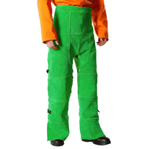 Ropa de Seguridad Industrial de Alta Calidad Hecha a Medida, Pantalones de Soldadura de Cuero Vacuno Resistente al Fuego, Protección Personal - Product Image 3