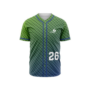 เสื้อเบสบอลแบบสั่งทำพิเศษ ระบายอากาศได้ดี แห้งเร็ว ติดกระดุม แขนสั้น สำหรับผู้ใหญ่ ทีมซอฟต์บอล - Product Image 1