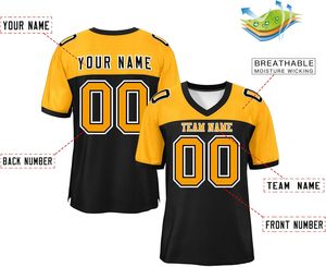ผู้ผลิตเสื้ออเมริกันฟุตบอลระดับพรีเมียม ผ้าอินเตอร์ล็อค พิมพ์ลายแบบซับลิเมชั่น แห้งเร็ว ระบายเหงื่อได้ดี ชุดทีม - Product Image 6