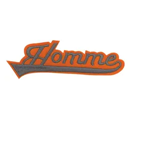 Custom 3D Iron-On Logo Patches Embroidered Twill Fabric Badges for Denim Wear without Plastic