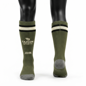 Premium 380 GSM <b>Wool</b>/Spandex Men American Football <b>Socks</b> Quick Dry Breathable Grey Jacquard Custom Logo OEM - Product Image 6