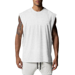 <b>Men's</b> Dark Green Sleeveless Tank Top O-Neck Solid Color Knitted Breathable Casual <b>Vest</b> - Product Image 4