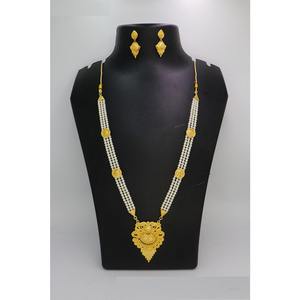 Indian Antique Jewelry Gold Plated Trendy Pure Brass Indian <b>Bridal</b> Wedding Wear Jewelry High Quality Necklace Set - Product Image 3