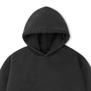 High Quality Eco-Friendly Jersey Fabric Pullover Hoodie Regular Fit <b>Thick</b> <b>Fleece</b> Drop Shoulder Custom Print 230g Men's - Product Image 4